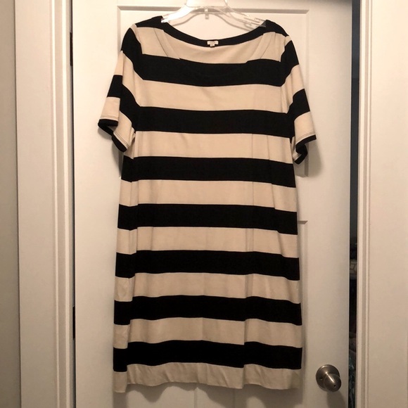 J. Crew Dresses & Skirts - Cream and black striped JCrew Dress